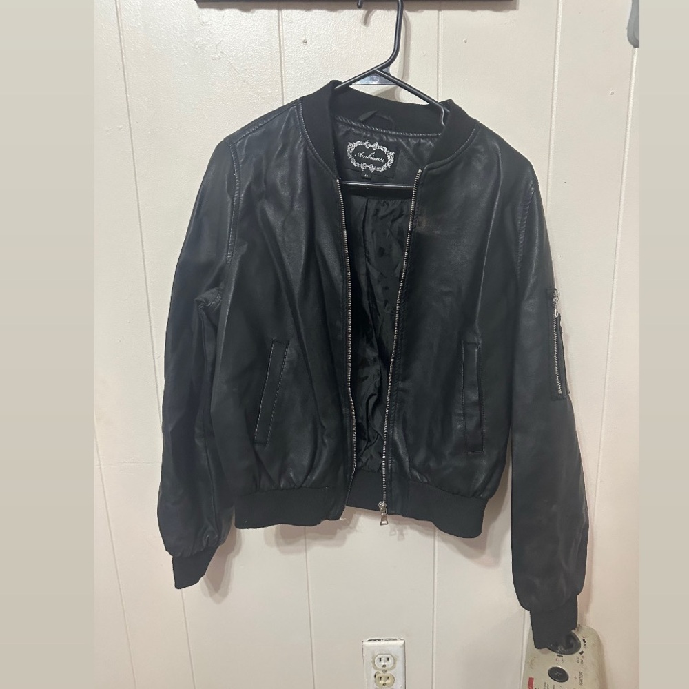 Ambiance Black Faux Leather Jacket